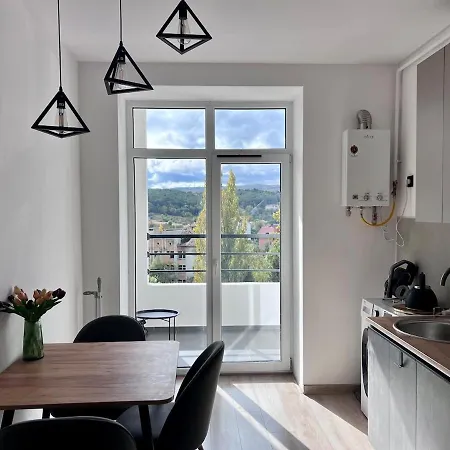 Apartment стильна нова з видом на гори та вітряки Truskavets
